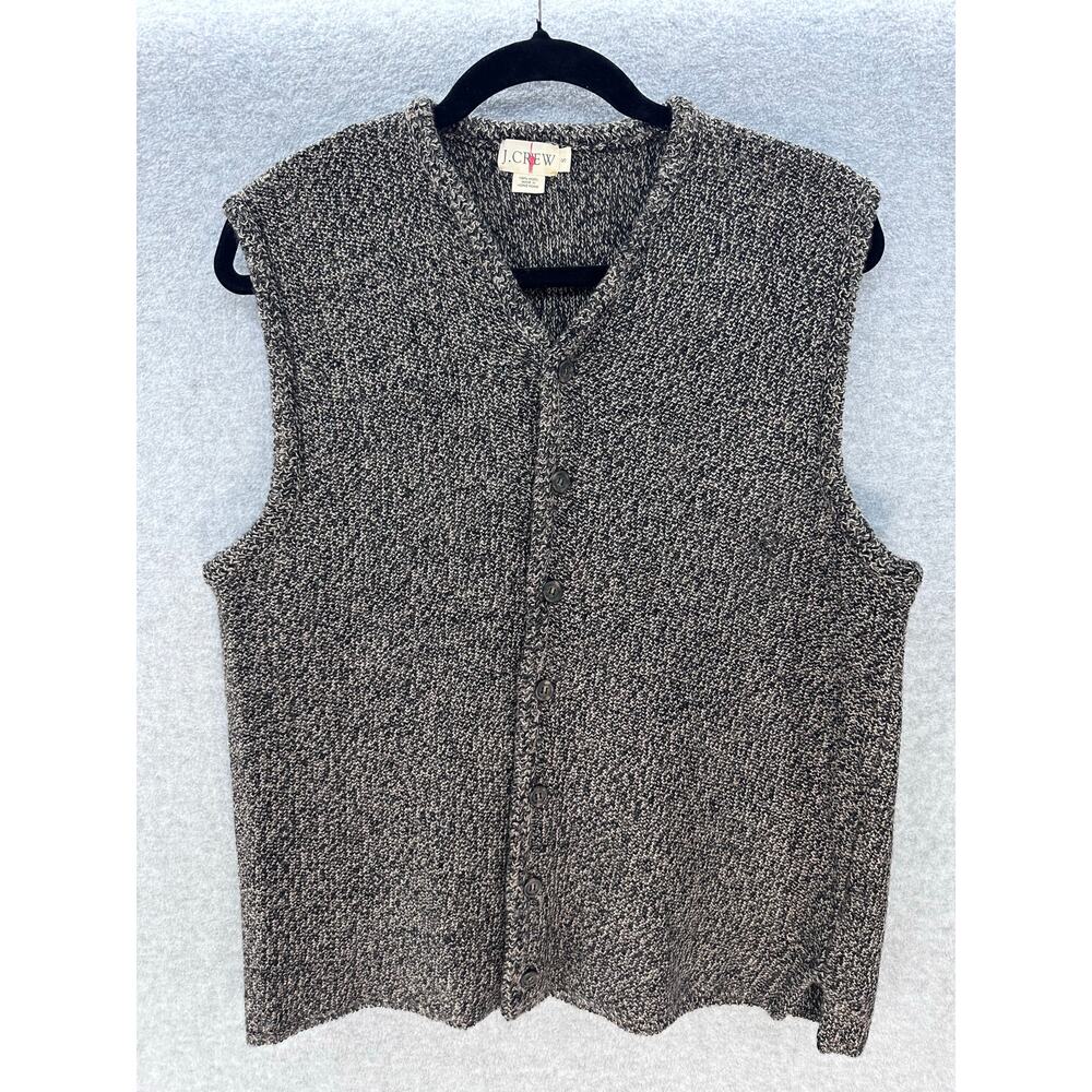 VTG J Crew Men's sz S 100% Wool Button Down Vest Comfort Classic Old Money 90s